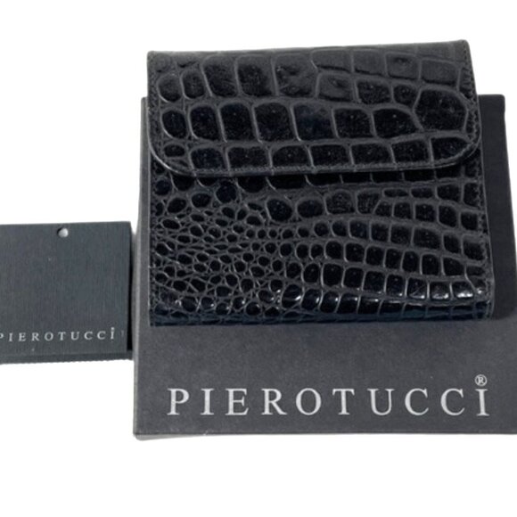 Pierotucci Italian Leather black wallet NWT. - Picture 1 of 6